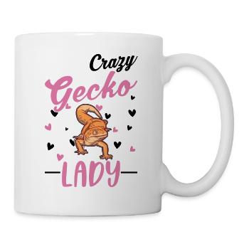 Crazy Gecko lady Gecko femme - Mug blanc - blanc - Droite