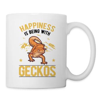 Le bonheur, c’est d’être avec les Geckos - Mug blanc - blanc - Droite