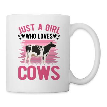 Cow Girls Cattle Cows Cattle breeders - Mug - white - Right