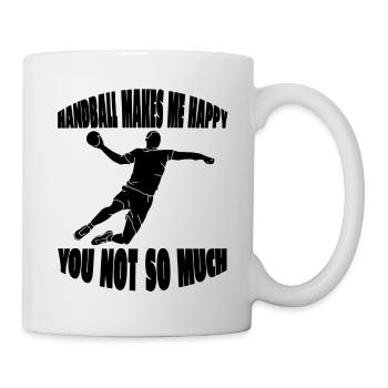 Handballspieler Handball Handballfan Handballteam - Tasse - Weiß - Rechts