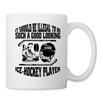 Eishockeyspieler Hockeyfan Eishockey Eishockeyteam - Tasse - Weiß - Rechts