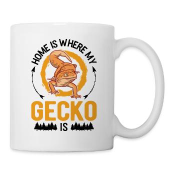 La maison est l’endroit où se trouve mon gecko - Mug blanc - blanc - Droite