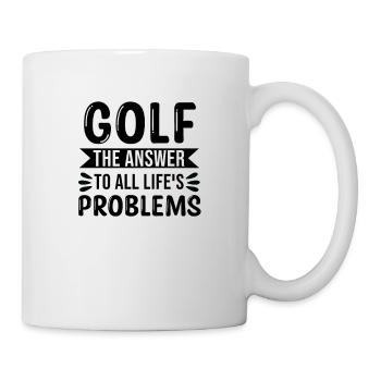 Golf La réponse à tous les problèmes de la vie - Mug blanc - blanc - Droite