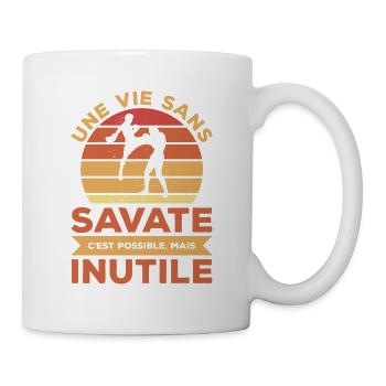 Une Vie Sans Savate C'est Possible Mais Inutile - Mug blanc - blanc - Droite