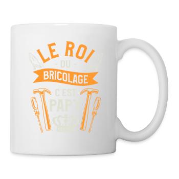Le Roi Du Bricolage C'est Papy Bricolage Bricoleur - Mug blanc - blanc - Droite