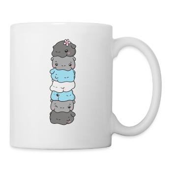 Demiboy Flag Pride LGBTQ Cute Hippo - Mug - white - Right