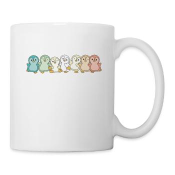 genderfloren Flag Pride LGBTQ süße Pinguin - Tasse - Weiß - Rechts