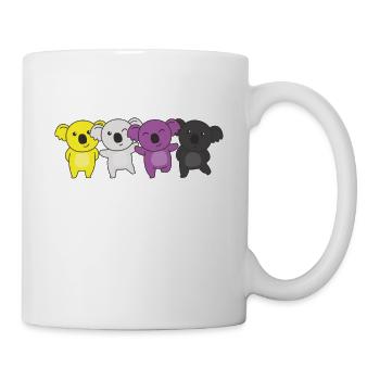 Nonbinary Flag Pride LGBTQ süßer Koala - Tasse - Weiß - Rechts