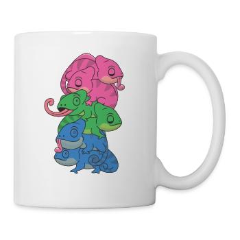 Polysexual Flag Pride LGBTQ Chameleon Bunch - Mug - white - Right