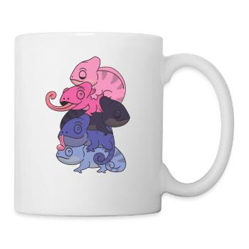 Omnisexual Flag Pride LGBTQ Chameleon Bunch - Mug blanc - blanc - Droite