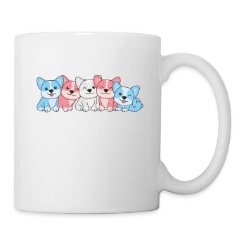 Transgender Flag Corgi Pride LGBTQ Cute Dogs - Mug - white - Right