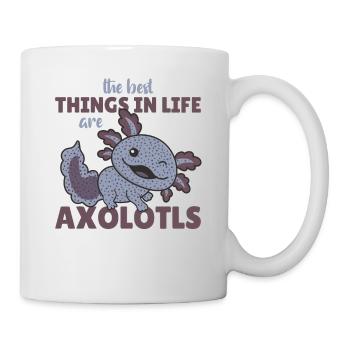 the best things in life are Axolotls süße Axololt - Mug - white - Right