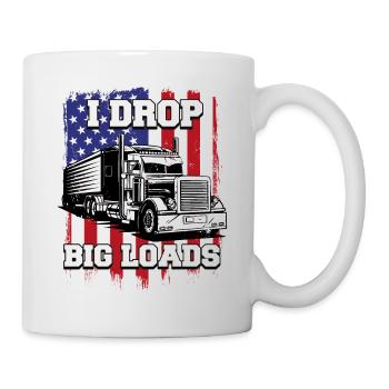 Je laisse tomber de gros chargements Chauffeur de camion longue distance - Mug blanc - blanc - Droite