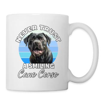 Never Trust A Smiling Cane Corso - Tasse - Weiß - Rechts