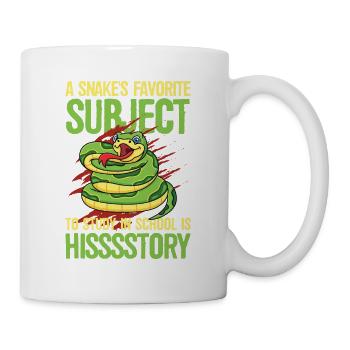 A Snake's Favorite Subject To Study In School - Tasse - Weiß - Rechts