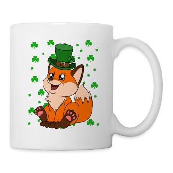 Cute Fox Clover St. Patrick's Day - Mug - white - Right