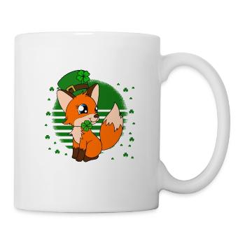 Cute Fox Clover St. Patrick's Day - Mug - white - Right