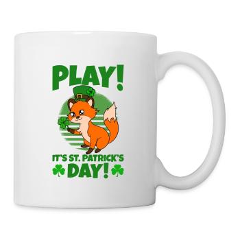 Cute Fox Clover St. Patrick's Day - Mug - white - Right