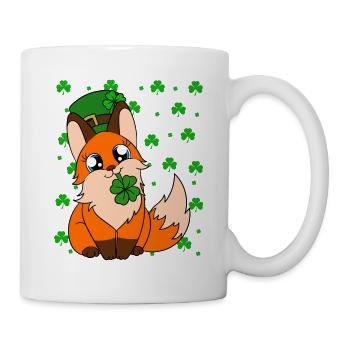Cute Fox Clover St. Patrick's Day - Mug - white - Right