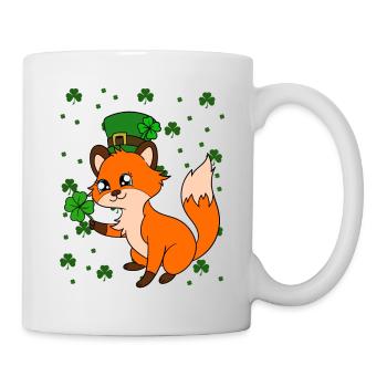 Cute Fox Clover St. Patrick's Day - Mug - white - Right