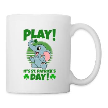 Mignons trèfles d’éléphants Fête de la Saint-Patrick - Mug blanc - blanc - Droite