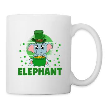 Mignons trèfles d’éléphants Fête de la Saint-Patrick - Mug blanc - blanc - Droite