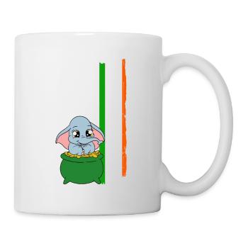 Mignons trèfles d’éléphants Fête de la Saint-Patrick - Mug blanc - blanc - Droite