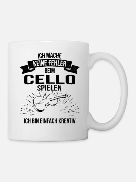 Cello Cellospieler Cellist - Tasse - Weiß