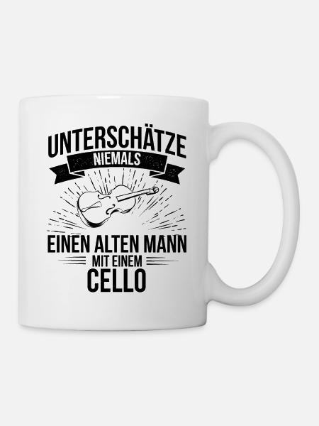 Cello Cellospieler Cellist - Tasse - Weiß