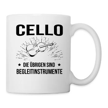 Cello Cellospieler Cellist - Tasse - Weiß - Rechts
