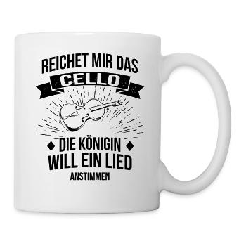 Cello Cellospieler Cellist - Tasse - Weiß - Rechts