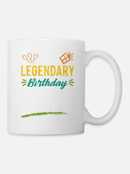 legendary birthday team - Tasse - Weiß
