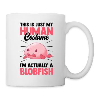 Blobfish just a costume funny blob fish - Mug - white - Right