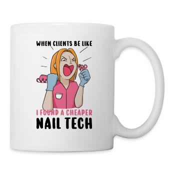 Nail technician Manicurist Polish nail art - Mug - white - Right