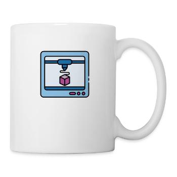 3D Druck Printing CAD PLA Filament 3d drucken - Tasse - Weiß - Rechts