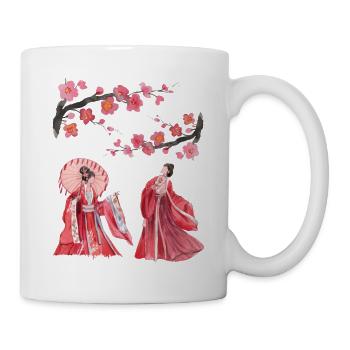 Japan Geisha Japanese Art - Mug - white - Right