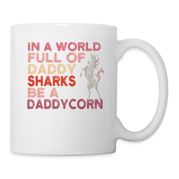 Dans un monde plein de requins à papa Soyez un papa - Mug blanc - blanc - Droite