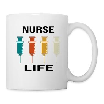 Vie infirmière - Mug blanc - blanc - Droite