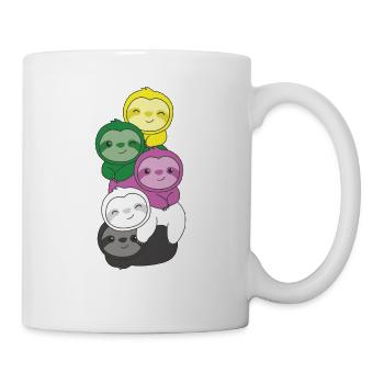 Ceterosexual Flag Pride LGBTQ Sloth Bunch - Mug - white - Right