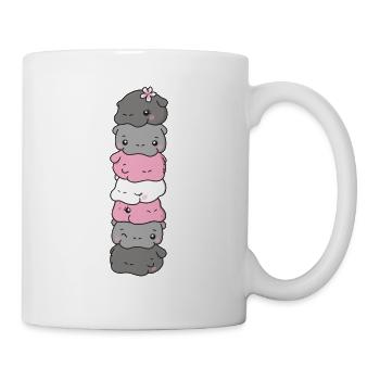 Demigirl Flag Pride LGBTQ Cute Hippo - Mug - white - Right