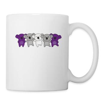 graysexual flag pride LGBTQ cute koala - Mug - white - Right