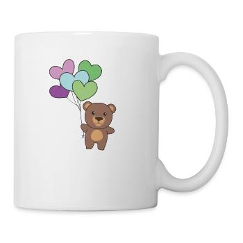 Toric Flagge Ballon Herzen Pride LGBTQ Bär - Tasse - Weiß - Rechts