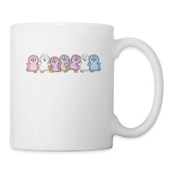 Intergender Flag Pride LGBTQ süße Pinguin - Tasse - Weiß - Rechts