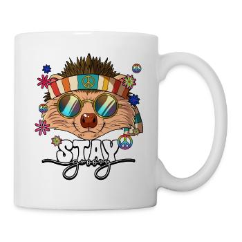 60s 70s Costume Stay Groovy Hippie - Mug - white - Right