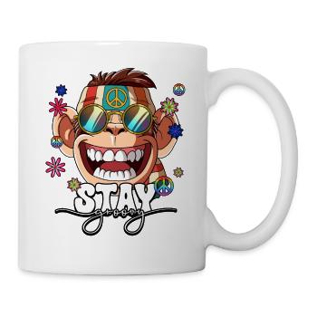 60s 70s Costume Stay Groovy Hippie - Mug - white - Right