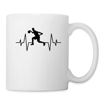 Basketball Herzschlag - Tasse - Weiß - Rechts