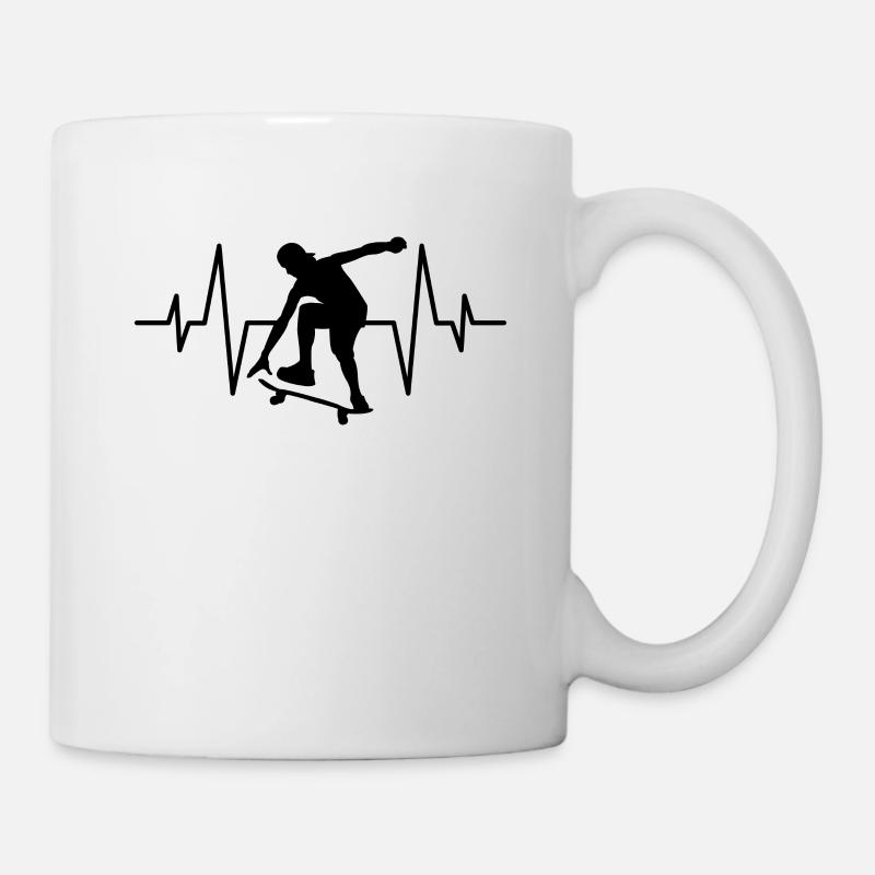 Skater Herzschlag - Tasse - Weiß