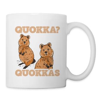 Was ist besser als ein Quokka? Zwei Quokkas - Tasse - Weiß - Rechts