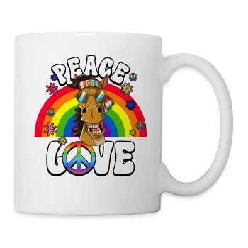 60s 70s Costume Peace Love Hippie - Mug - white - Right