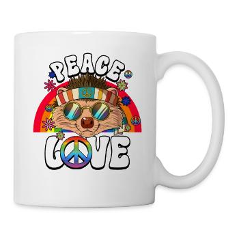 60s 70s Costume Peace Love Hippie - Mug - white - Right